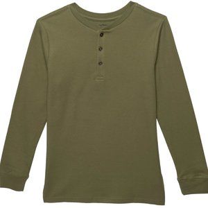 Tommy Bahama Boys Cotton Henley Jersey Long Sleeve Shirt XXL Olive New with Tags